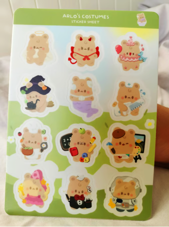 Arlo's Costumes - Vinyl Sticker Sheet